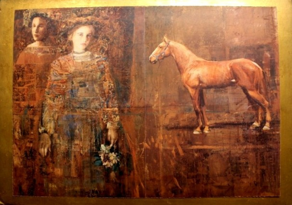 BRIDE WITH BOUQUET (DIPTYCH)