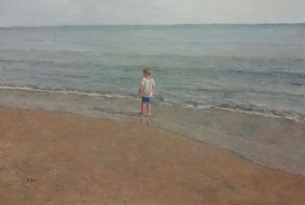 Boy at the stream...