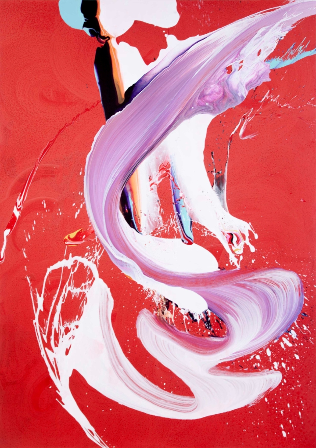 Red in the background