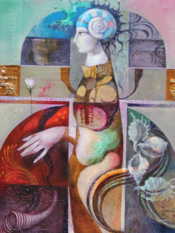 Menina with marine elements