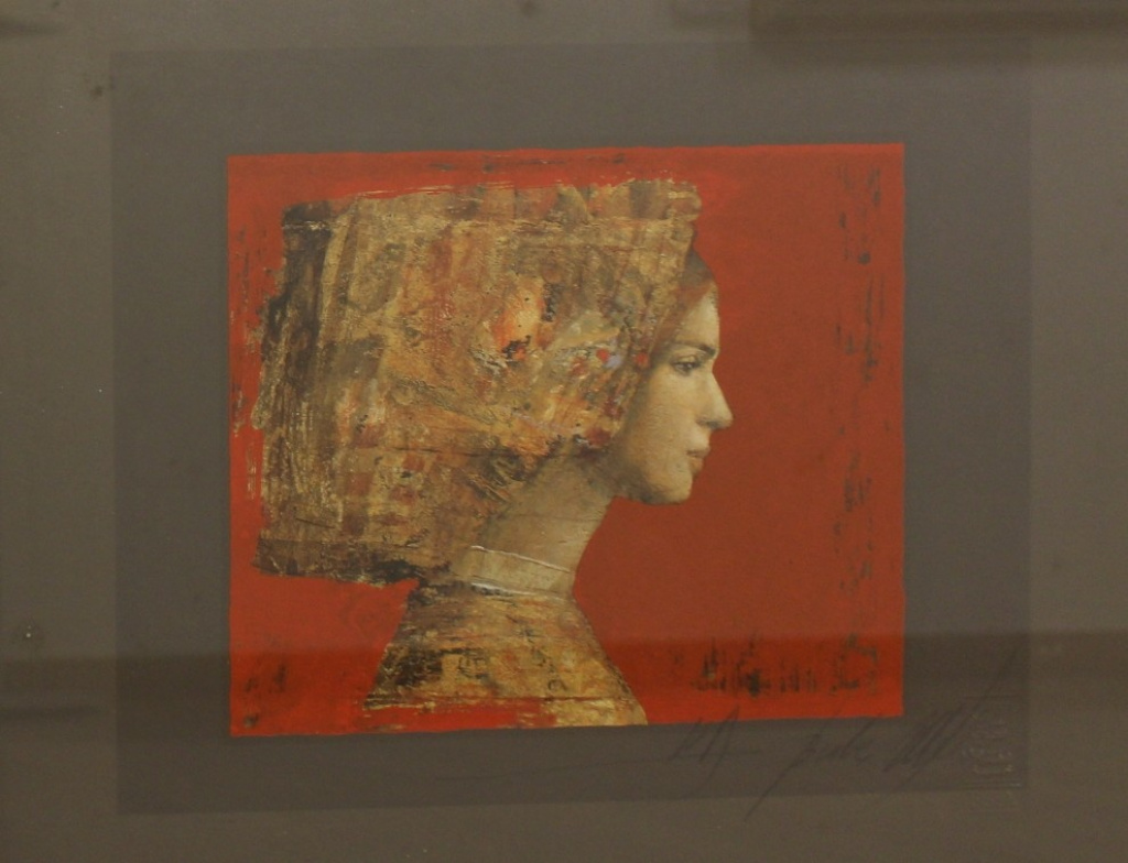 PROFILE. RED BACKGROUND