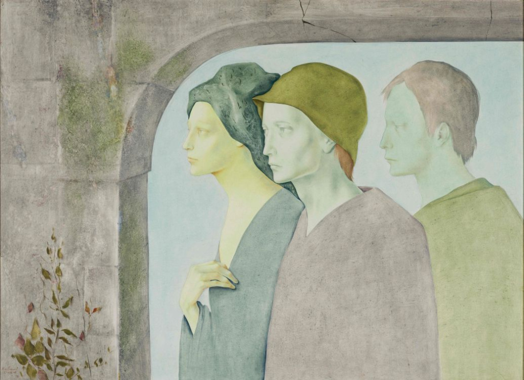 THREE FIGURES AND PORTAL