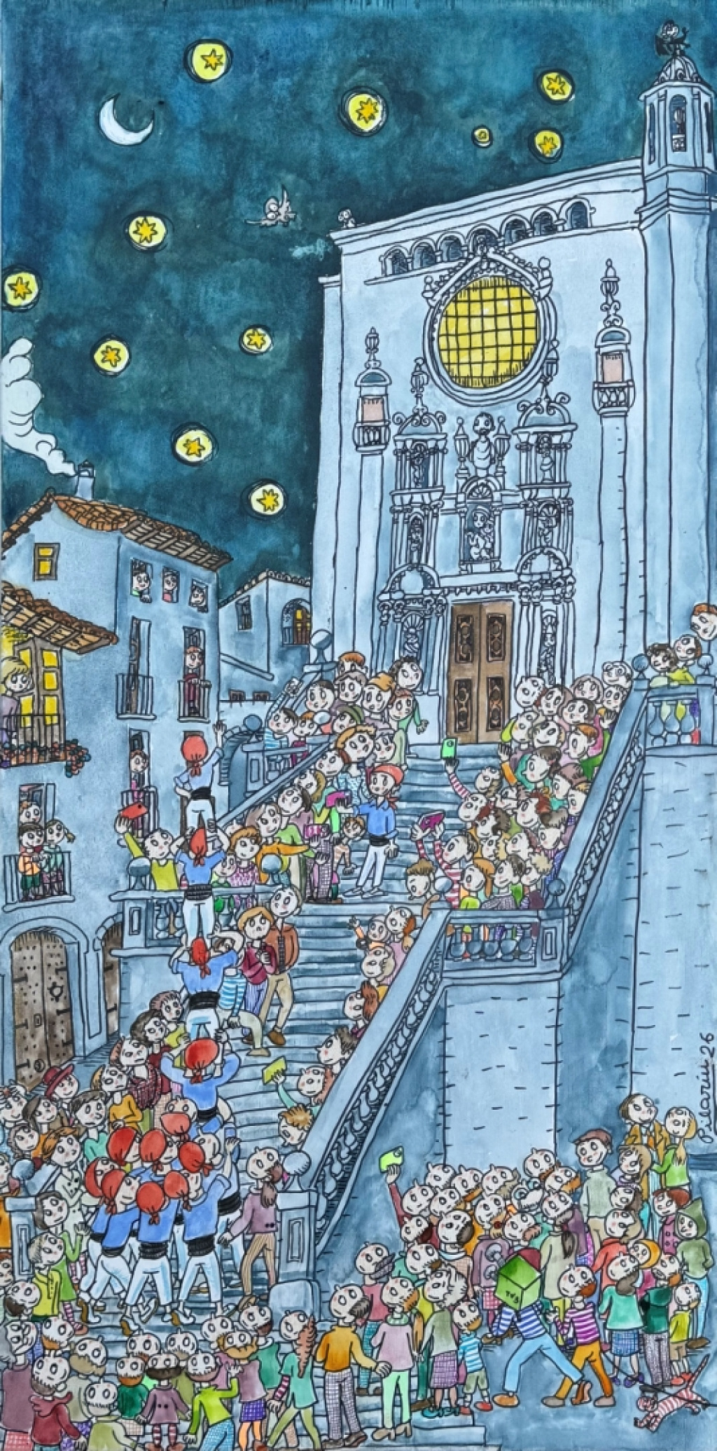 LA SUBIDA DE LOS CASTELLERS