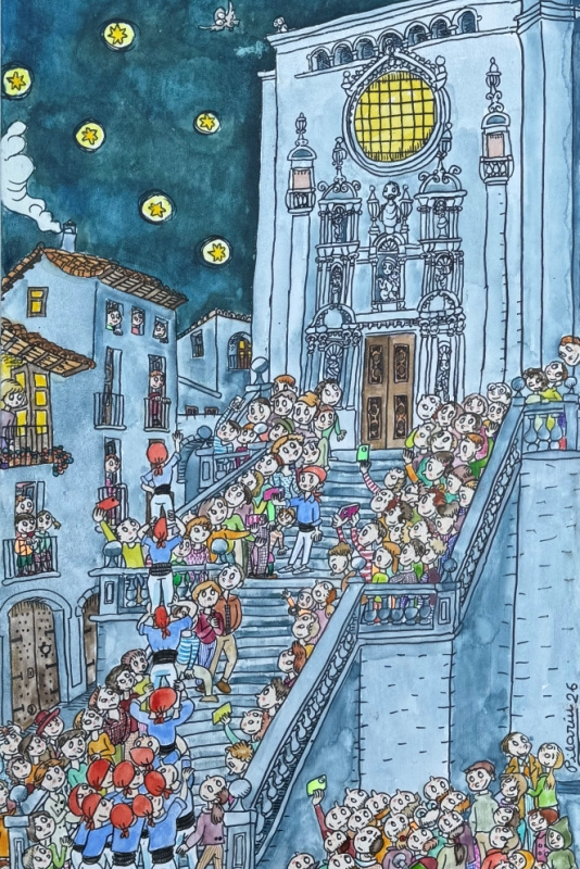 LA SUBIDA DE LOS CASTELLERS