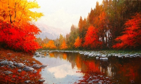 RIVER. THE PYRENEES
