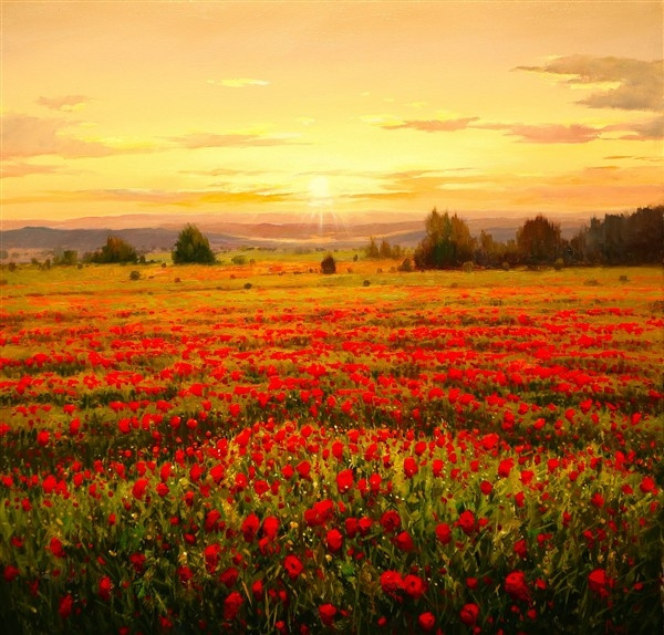 DAWN WITH POPPIES